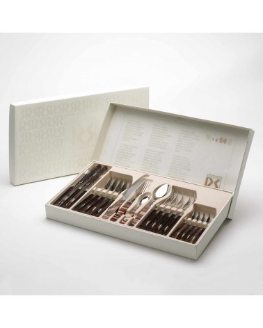 Norma Antico - Posate Acciaio Inox 18/10 Pvd Oro Opaco - 