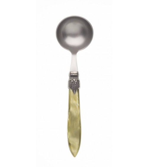 Ladle sauce - Laura - Padre -pearl Rivadossi cutlery - pearly olive green