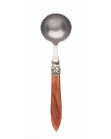 Sauce Ladle - Laura - Rivadossi Mother of Pearl Cutlery - pearly orange