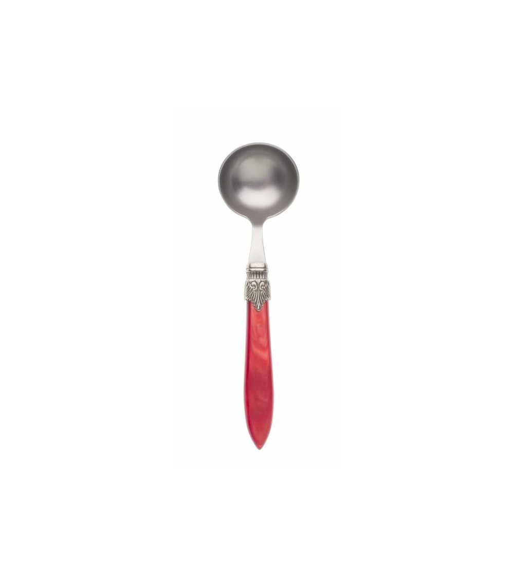 Mestolo Salsa - Laura - Posate Rivadossi Madreperla - rosso rubino perlato