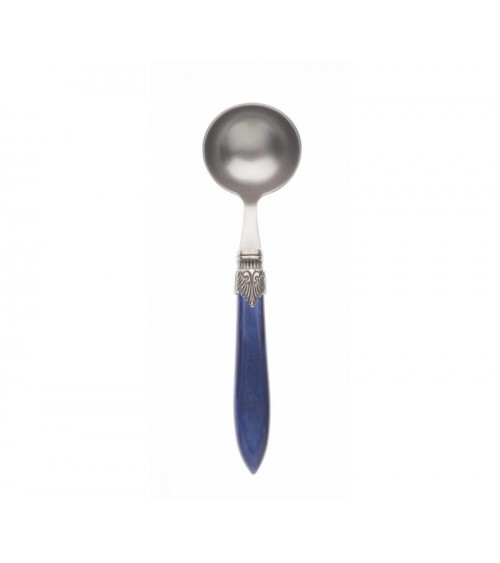 Louche à sauce - Laura - Couverts en nacre Rivadossi - bleu émeraude