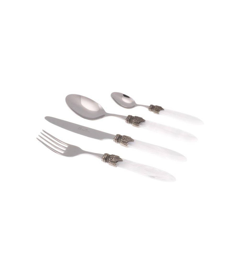 Set 4tlg Tischgedeck Farbiges Perlmuttbesteck Rivadossi - Laura - 