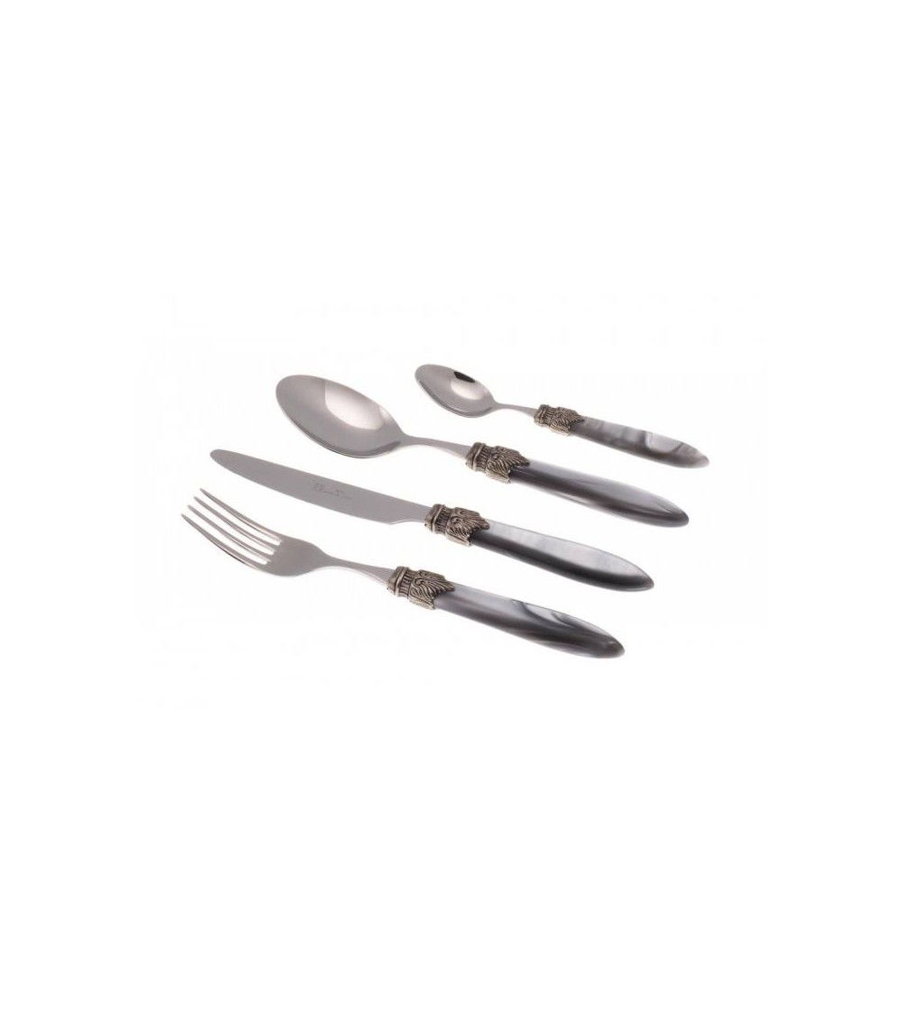 Set 4tlg Tischgedeck Farbiges Perlmuttbesteck Rivadossi - Laura - 