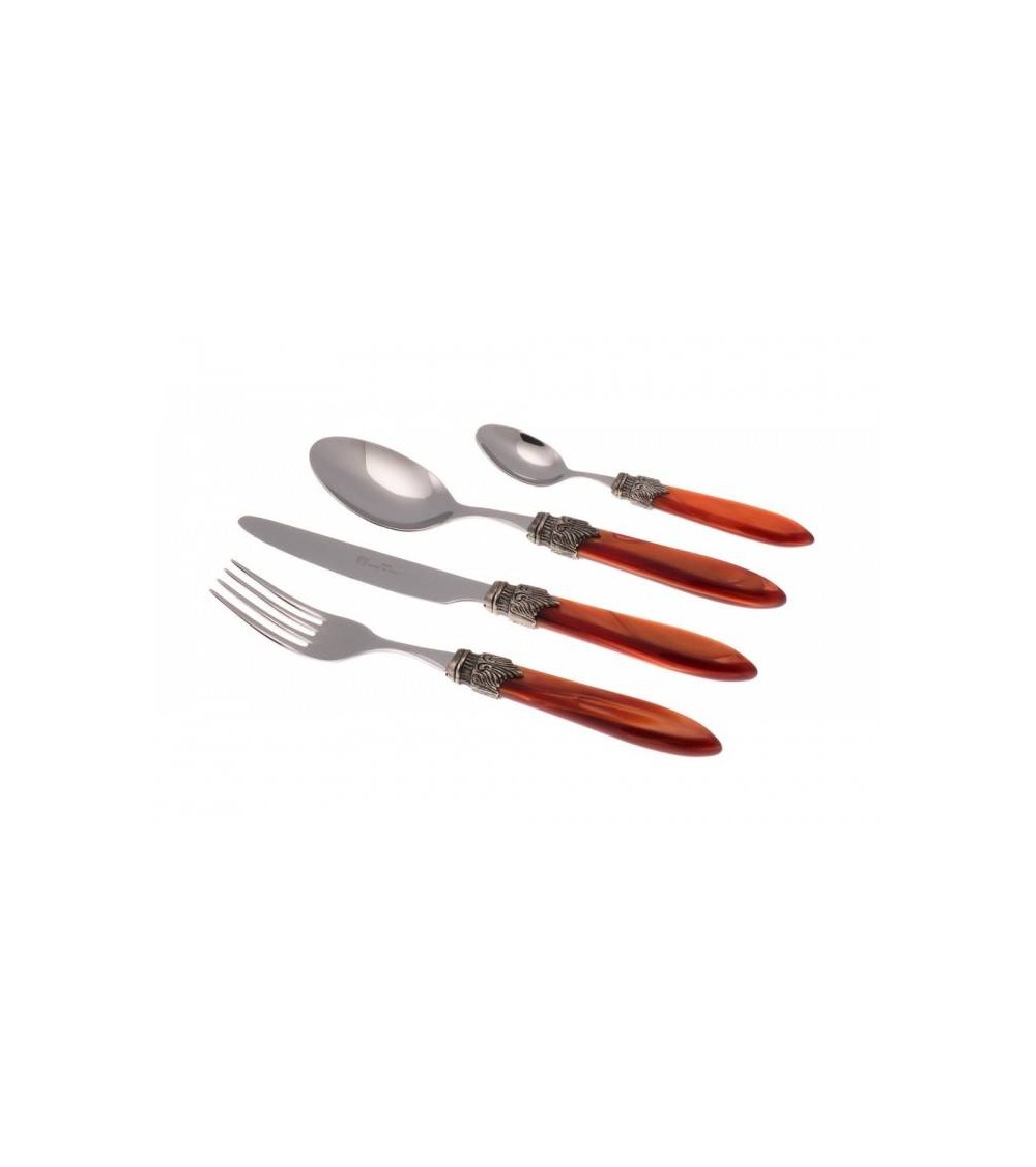 Set 4tlg Tischgedeck Farbiges Perlmuttbesteck Rivadossi - Laura - 