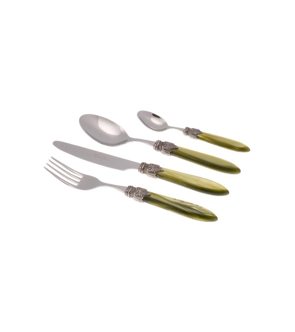 Set 4tlg Tischgedeck Farbiges Perlmuttbesteck Rivadossi - Laura - 