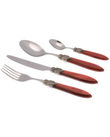 Set 4tlg Tischgedeck Farbiges Perlmuttbesteck Rivadossi - Laura - 