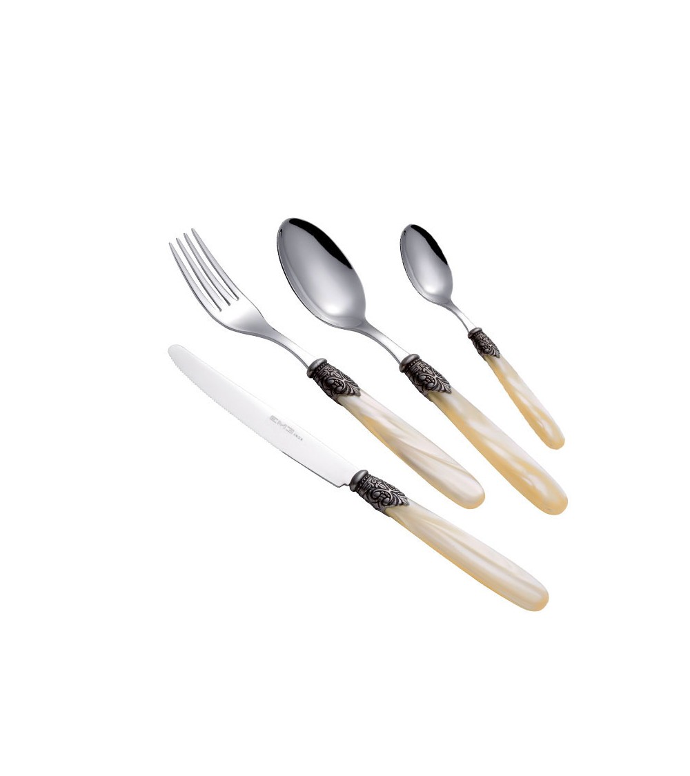 Eme Posaterie - Georgian Set 24 Pieces Colored Cutlery in Wooden Case -  - 