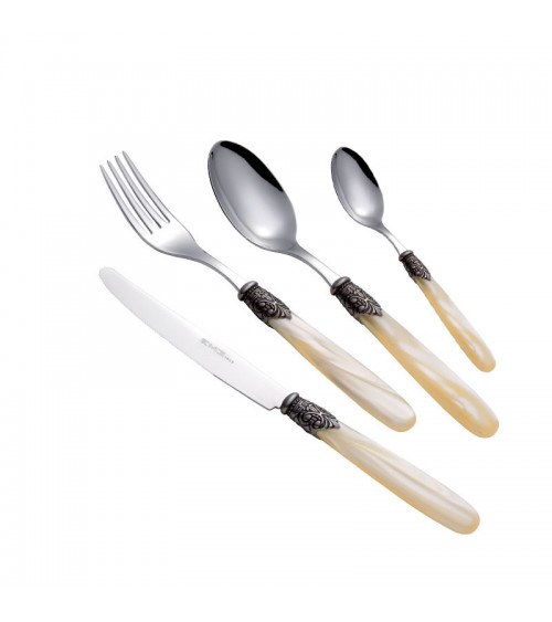 Eme Posaterie - Service Géorgien 75 Pièces Couverts Colorés dans Coffret Bois - 