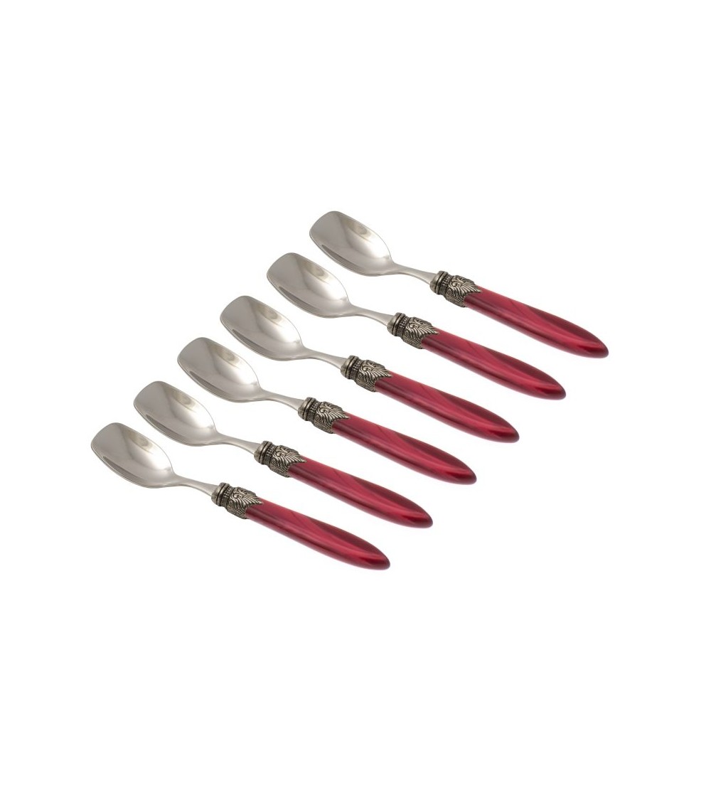 Set 6 Pz Cucchiaini Gelato - Laura - Manico Madreperlato - Rivadossi Sandro - 