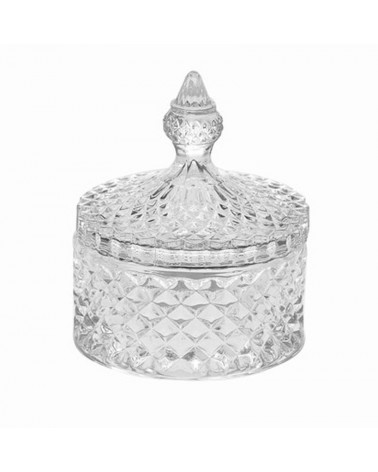 Boîte en verre Favour Bohemia avec couvercle H 12,50 - 