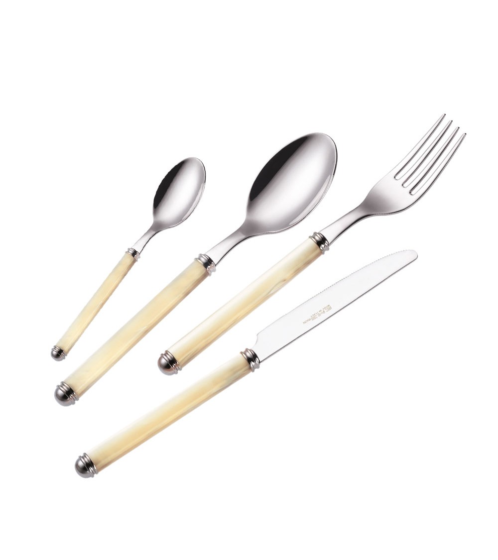 Eme Posaterie - Linea Perlato Set 75 Couverts Colorés en Coffret - 