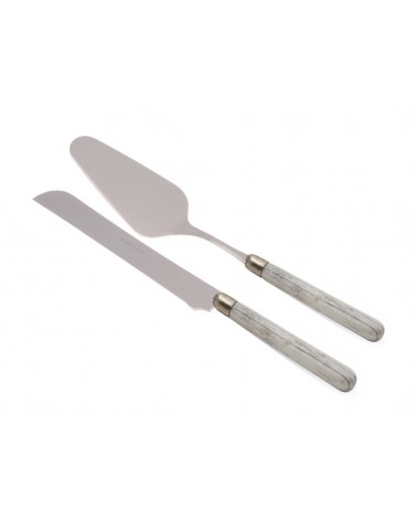 Cortina Set 2-teilig, Schaufel und Kuchenmesser – Griff in Holzoptik - 