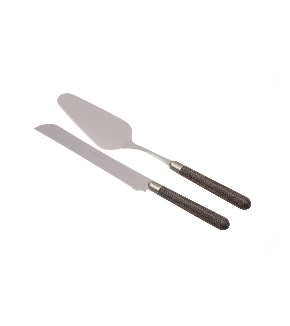 Cortina Set 2 Pieces Shovel and Cake Knife - Wood Effect Handle -  - 
