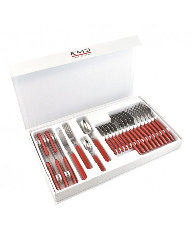 Eme Posaterie - Mirage Set 24-teiliges farbiges Besteck in Panoramaverpackung - 