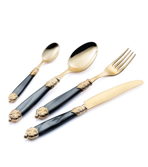 Eme Posaterie - Mirage Gold Set 75 Pieces Colored Cutlery in Case -  - 
