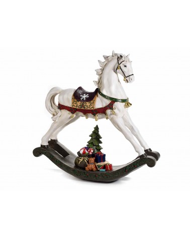 Rocking Horse in Resin with Tree and Support Gifts -  - 