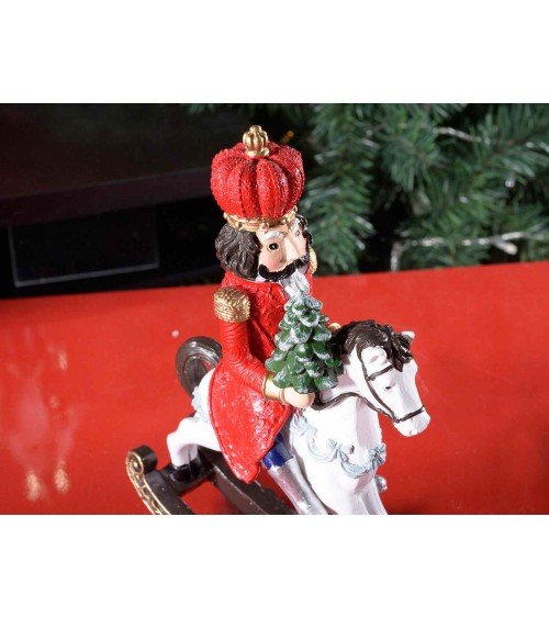 Set 2 Casse-Noisette en Résine sur Cheval à Bascule - 