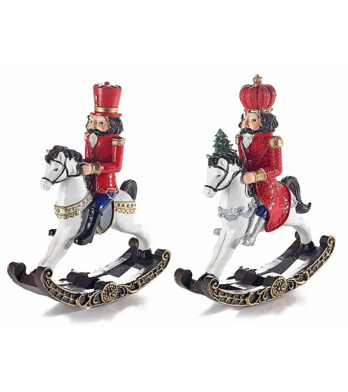 Set 2 Schiaccianoci in Resina su Cavallo a Dondolo - 