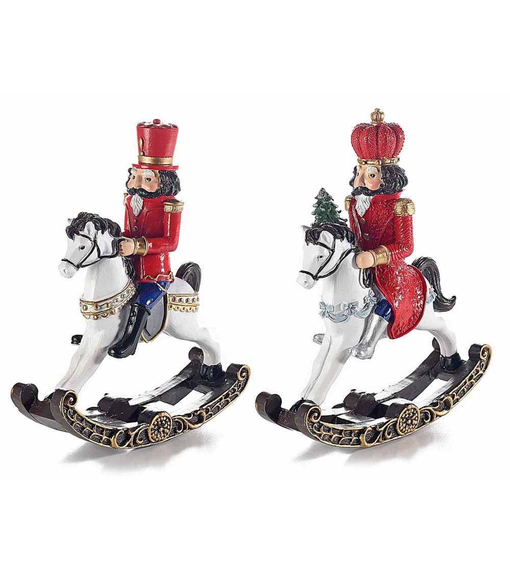 Set 2 Schiaccianoci in Resina su Cavallo a Dondolo - 