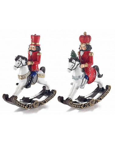 Set 2 Schiaccianoci in Resina su Cavallo a Dondolo - 