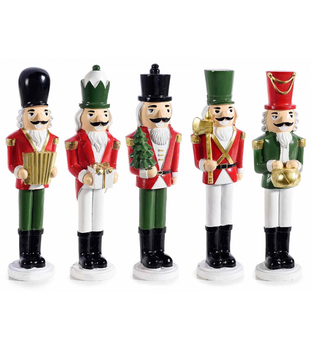 Set 5 Schiaccianoci in Resina Colorata da Appoggiare - 