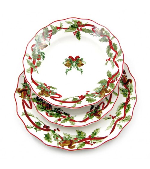 "Christmas Carol" Porcelain Dinner Set 18 Pieces - Royal Family -  - 