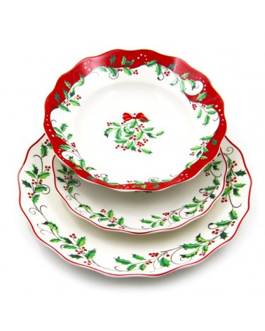 18 Piece Porcelain Dinner Set "Christmas" - Royal Family -  - 