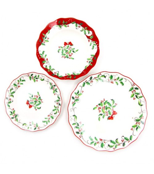 18 Piece Porcelain Dinner Set "Christmas" - Royal Family -  - 