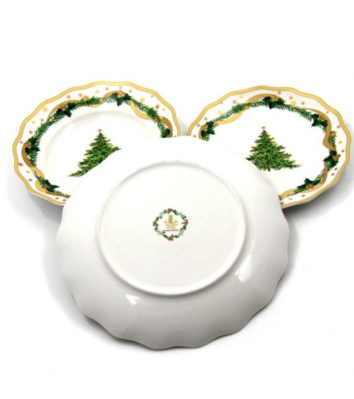 Porzellan-Weihnachtstellerservice „Gold Christmas“ 18-teilig - Königsfamilie -