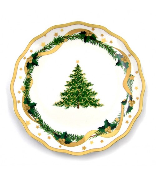 Porzellan-Weihnachtstellerservice „Gold Christmas“ 18-teilig - Königsfamilie -