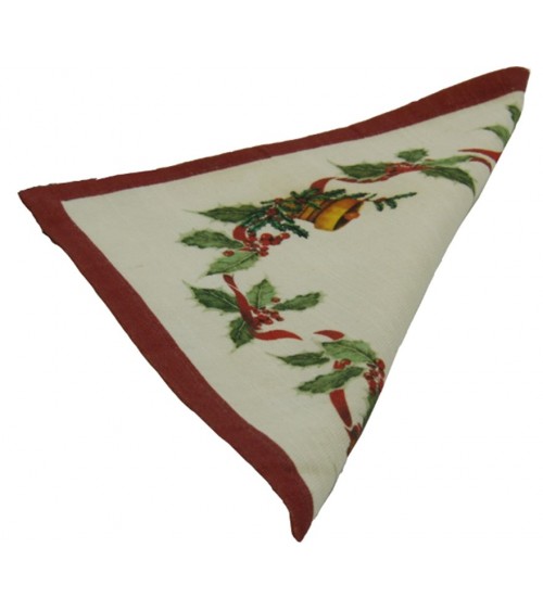 Pack of 6 Christmas Napkins in Cotton and Linen "Christmas Carol" - Royal Family -