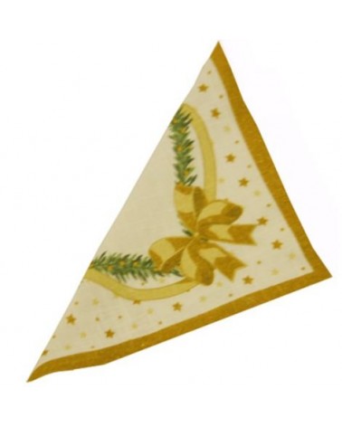 Packung mit 6 Weihnachtsservietten aus Baumwolle und Leinen "Gold Christmas" - Royal Family - 