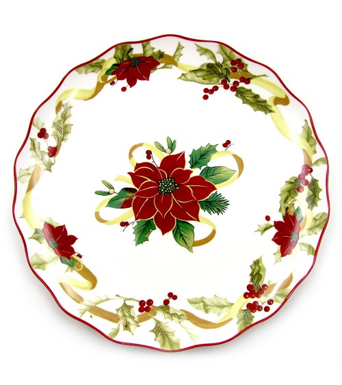 Servizio Piatti di Natale in Porcellana "Christmas Star" 18 Pezzi - Royal Family - 