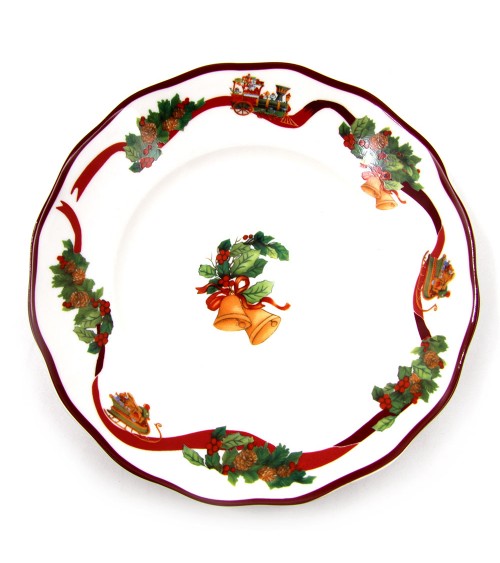 "Christmas Wishes" Porcelain Christmas Dinner Set 18 Pieces - Royal Family -  - 