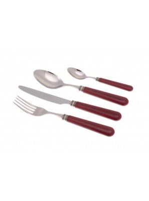 Posate Rivadossi Sandro : Mistral Set 4 Pz Per una Persona - bordeaux