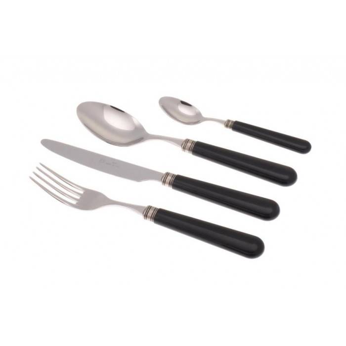 Posate Rivadossi Sandro : Mistral Set 4 Pz Per una Persona - nero