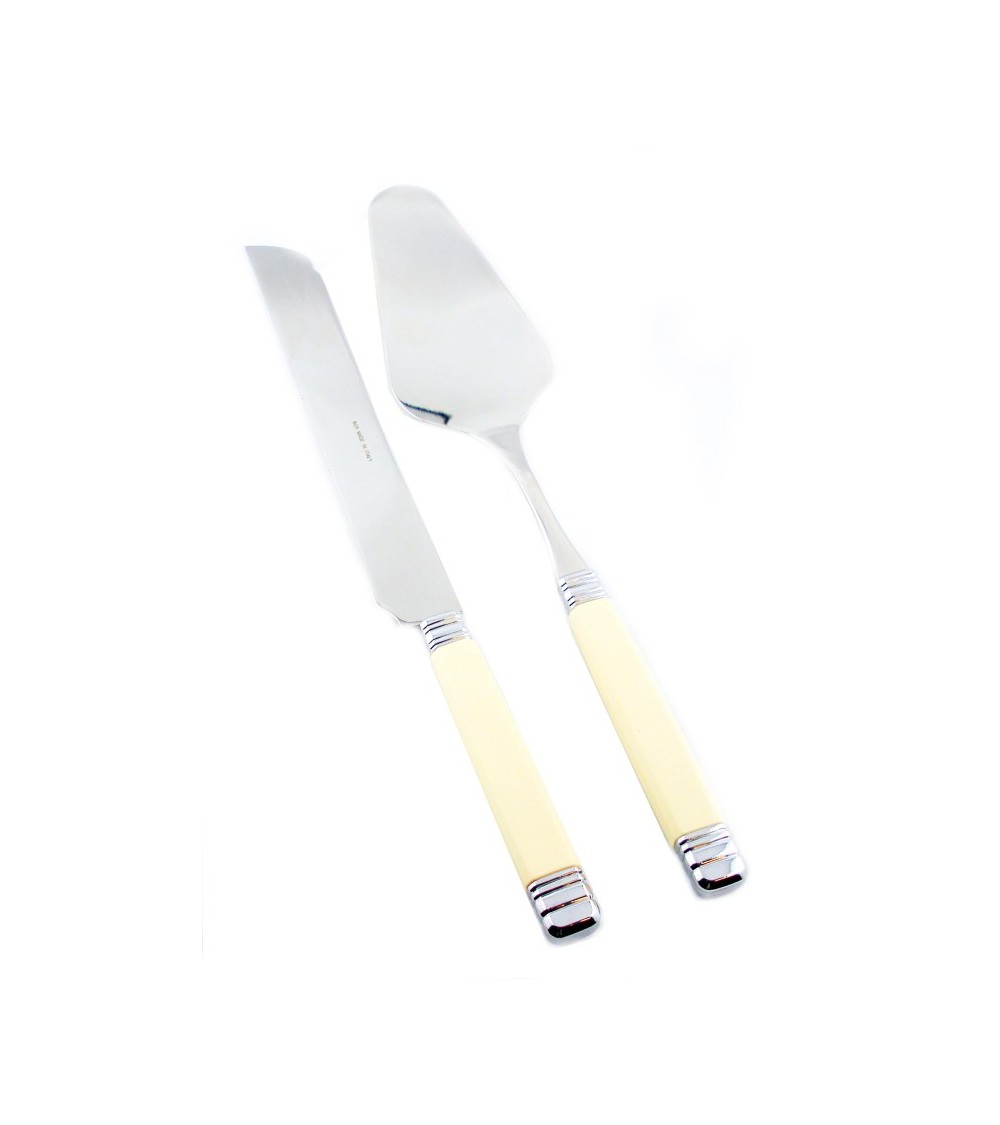 Rivadossi Couverts Modernes Colorés - Ensemble Rossini 2pcs Couteau et Pelle à Bonbons - 