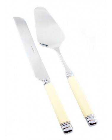 Rivadossi Couverts Modernes Colorés - Ensemble Rossini 2pcs Couteau et Pelle à Bonbons - 