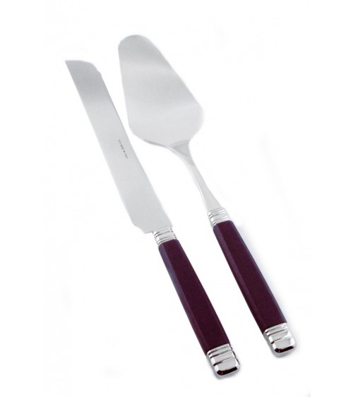 Rivadossi Couverts Modernes Colorés - Ensemble Rossini 2pcs Couteau et Pelle à Bonbons - 