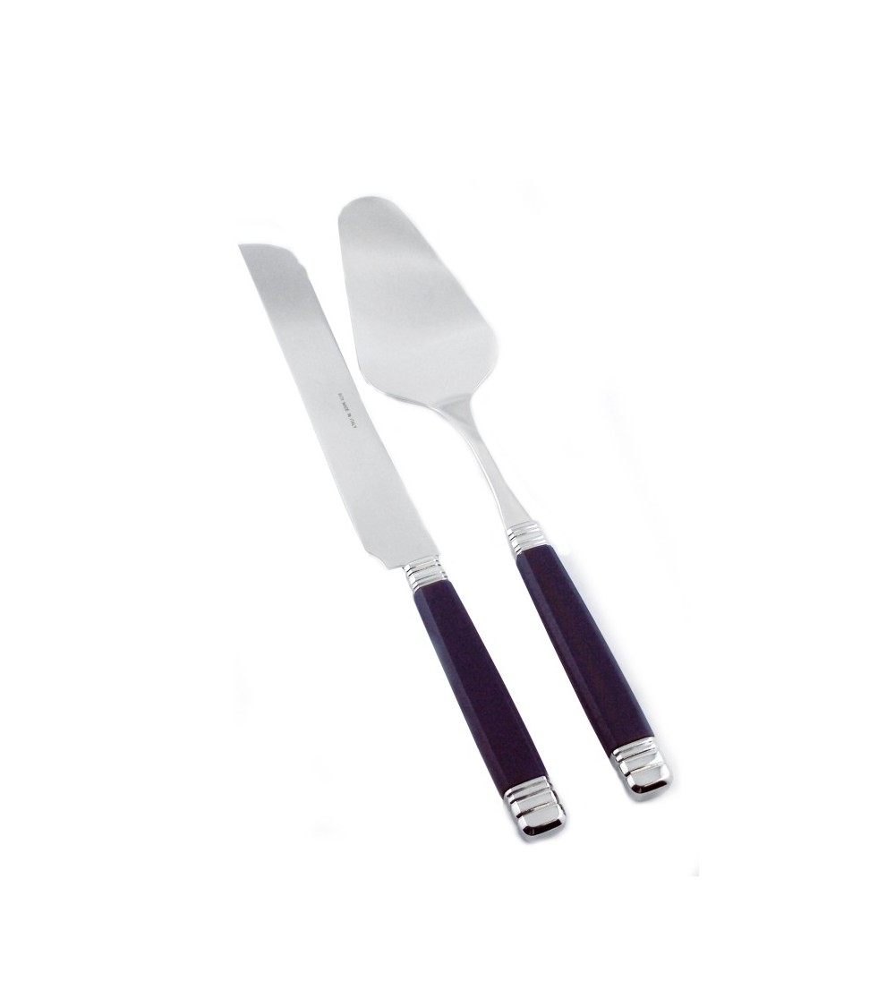 Rivadossi Modernes farbiges Besteck – Rossini-Set, 2-teilig, Messer und süße Schaufel - 