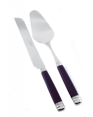 Rivadossi Modernes farbiges Besteck – Rossini-Set, 2-teilig, Messer und süße Schaufel - 