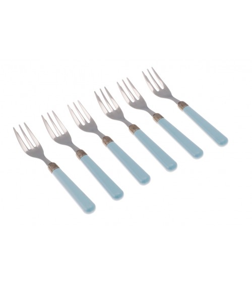 Fourchettes à Gateux Set 6pcs - Couverts Colorés Modernes Osteria - 