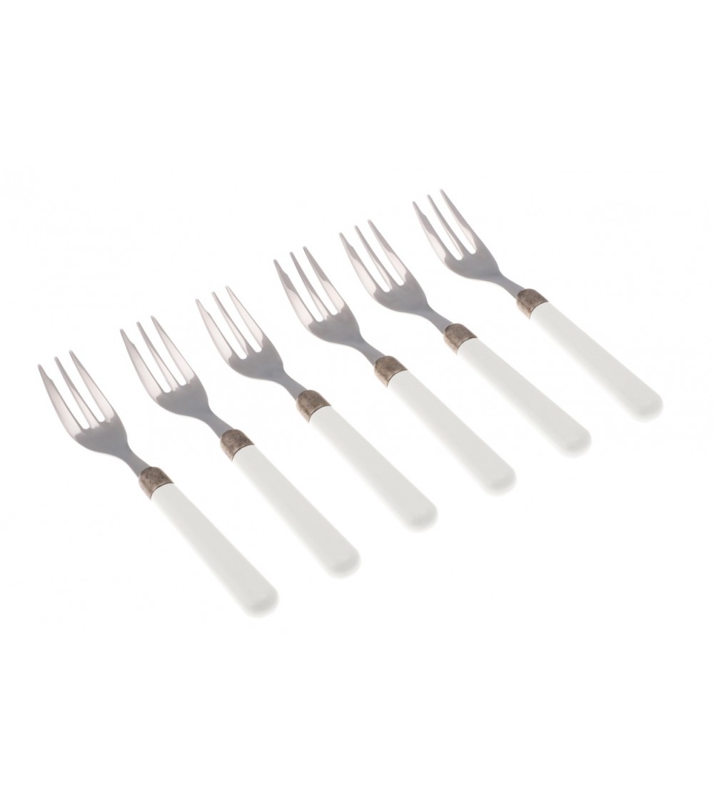 Fourchettes à Gateux Set 6pcs - Couverts Colorés Modernes Osteria - 