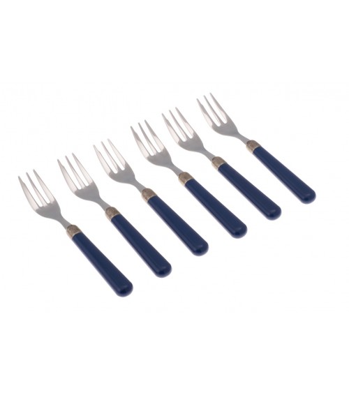 Fourchettes à Gateux Set 6pcs - Couverts Colorés Modernes Osteria - 