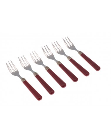 6pcs Set Cake Forks  - Osteria Modern Colored Cutlery -  - 