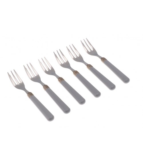 Fourchettes à Gateux Set 6pcs - Couverts Colorés Modernes Osteria - 