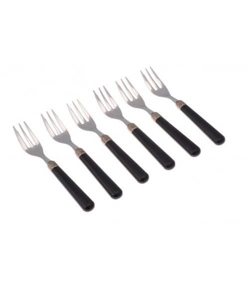 Fourchettes à Gateux Set 6pcs - Couverts Colorés Modernes Osteria - 