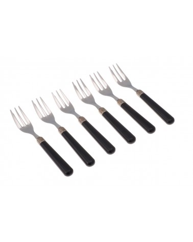 6-teiliges Set Kuchengabeln - Osteria Modernes farbiges Besteck - 