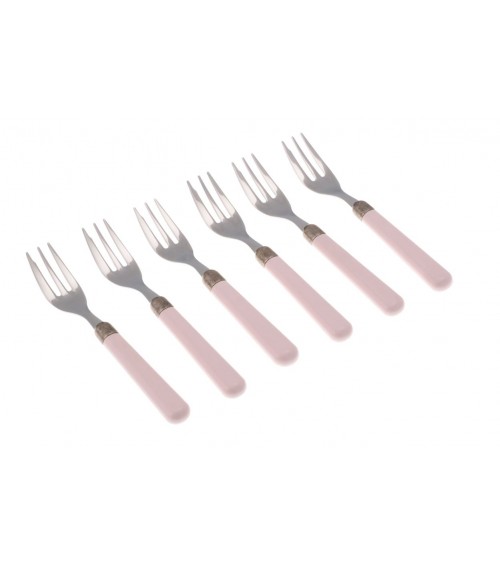 Fourchettes à Gateux Set 6pcs - Couverts Colorés Modernes Osteria - 