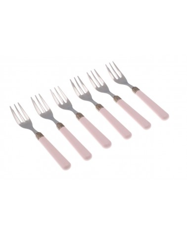 Fourchettes à Gateux Set 6pcs - Couverts Colorés Modernes Osteria - 